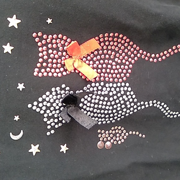 Deux par deux black girls size 6 long sleeve t-shirt with adorable cat design - Picture 2 of 6